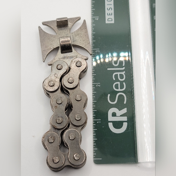 WEST COAST CHOPPERS Iron Cross Logo Motorcycle Chain Beer Bottle Opener Bar Pub - Picture 2 of 4